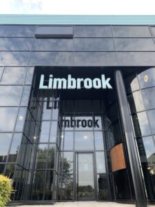 Main entrance sign at Limbrook offices